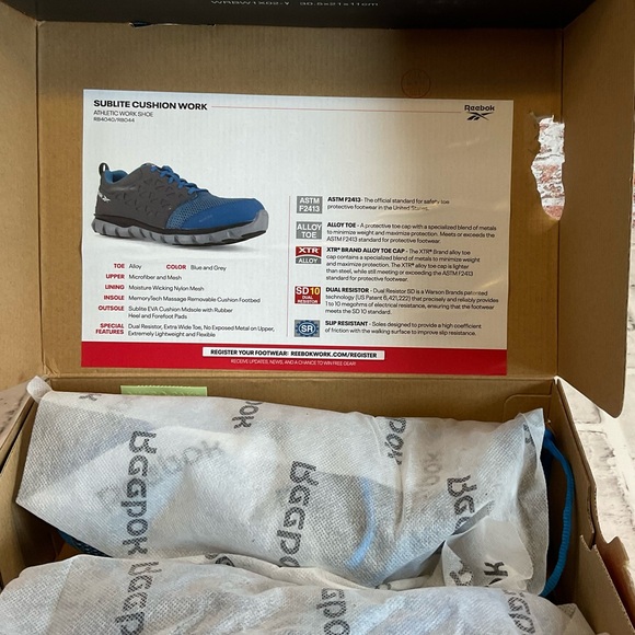 Reebok Work Sublite Cushion Athletic Work Shoe - NWT - Picture 5 of 8